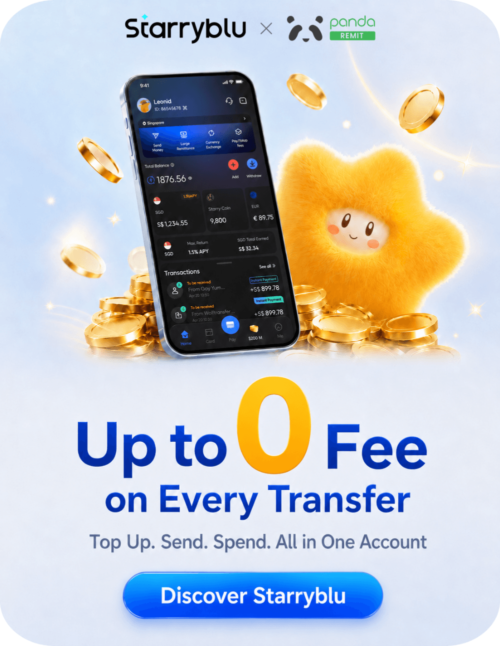 Send Money to Indonesia with 0 Fee on Starryblu