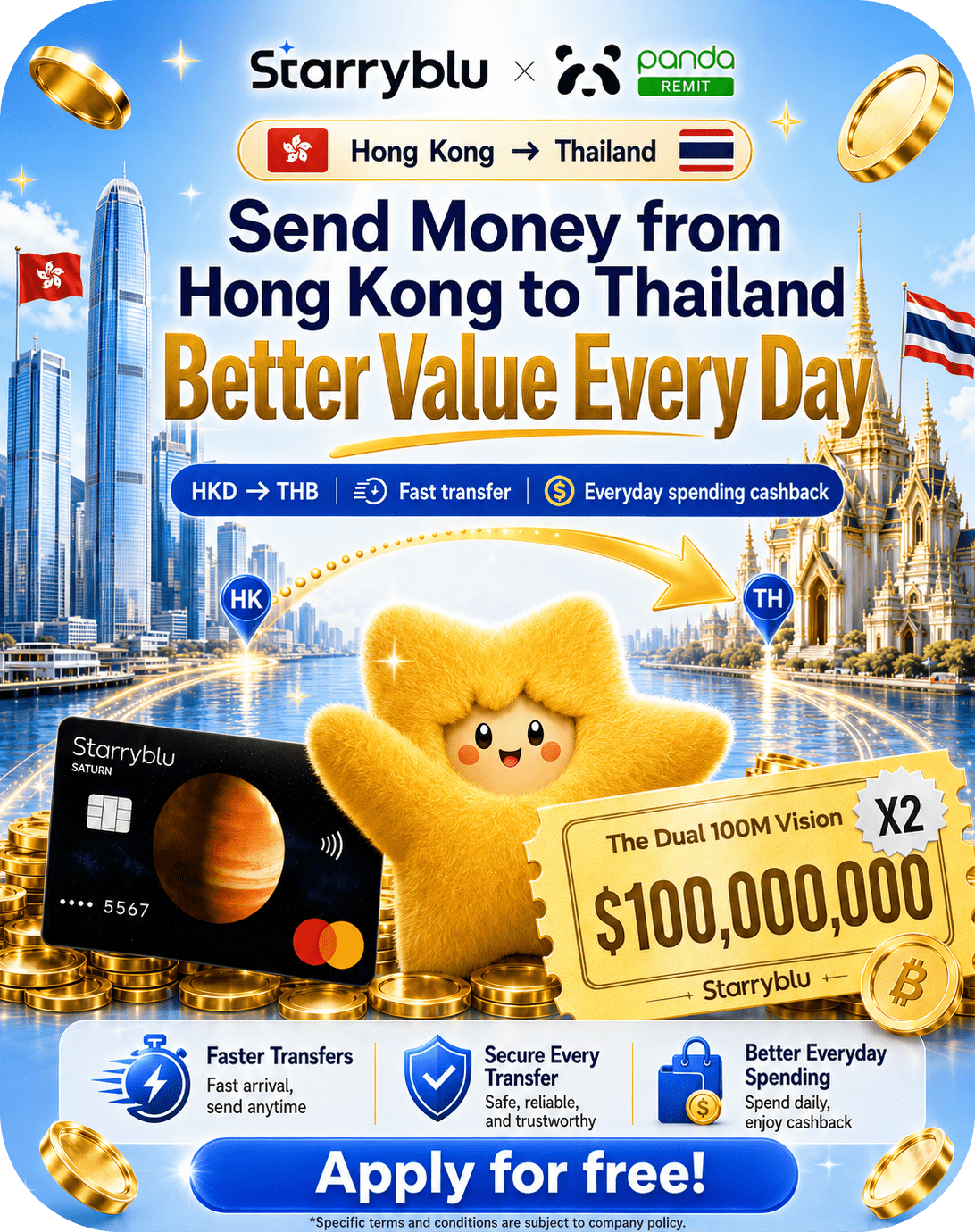 Thais in Hong Kong: Send Money Home and Earn Rewards with Starryblu