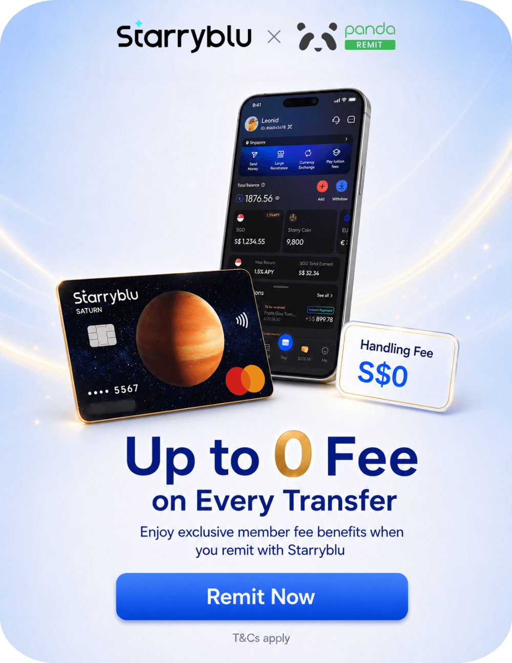 Enjoy Fee-Free Transfers with Starryblu