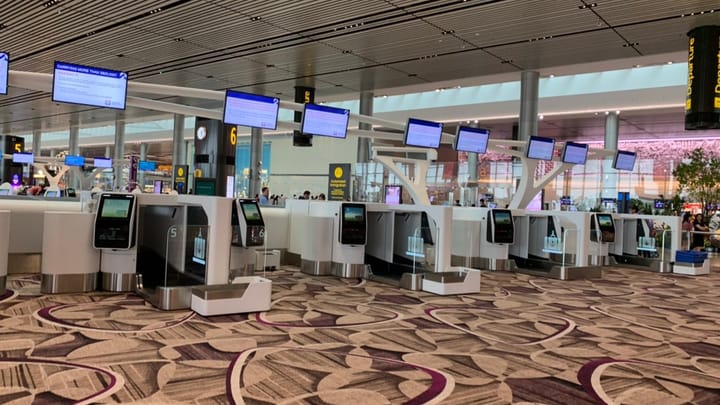 Changi Terminal 4 departure check-in